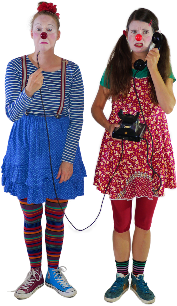 Clowness am Telefon
